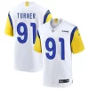 Mens Los Angeles Rams #91 Kobie Turner Nike White Alternate Vapor F.U.S.E. Limited Jersey