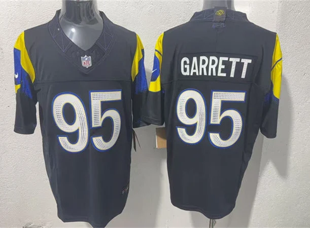 Mens Los Angeles Rams #95 Myles Garrett Midnight Blue 2025 Rivalries Collection Limited Jersey