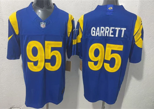 Mens Los Angeles Rams #95 Myles Garrett Nike 2026 Royal Vapor F.U.S.E. Limited Jersey