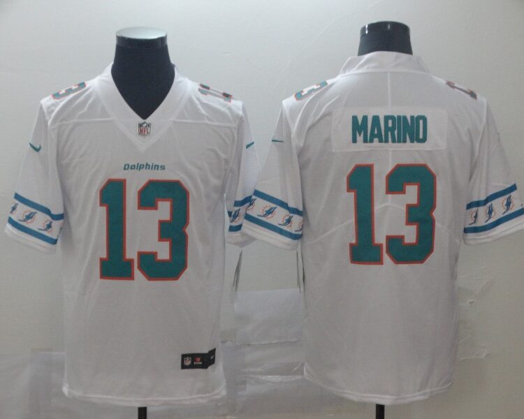 Men's Miami Dolphins #13 Dan Marino Nike NFL team logo cool edition jerseys