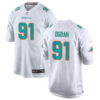 Mens Miami Dolphins #91 Emmanuel Ogbah Nike White Vapor Limited Jersey