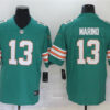 Men's Miami Dolphins Retired Player #13 Dan Marino Nike Aqua Alternate Vapor Limited Jersey