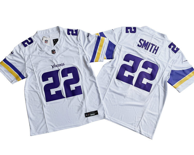 Men's Minnesota Vikings #22 Harrison Smith Nike White 2023 F.U.S.E. Vapor Limited Jersey