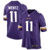 Men's Minnesota Vikings #11 Carson Wentz Nike Purple F.U.S.E. Vapor Limited Jersey