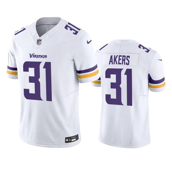 Mens Minnesota Vikings #31 Cam Akers White Vapor F.U.S.E. Limited Jersey