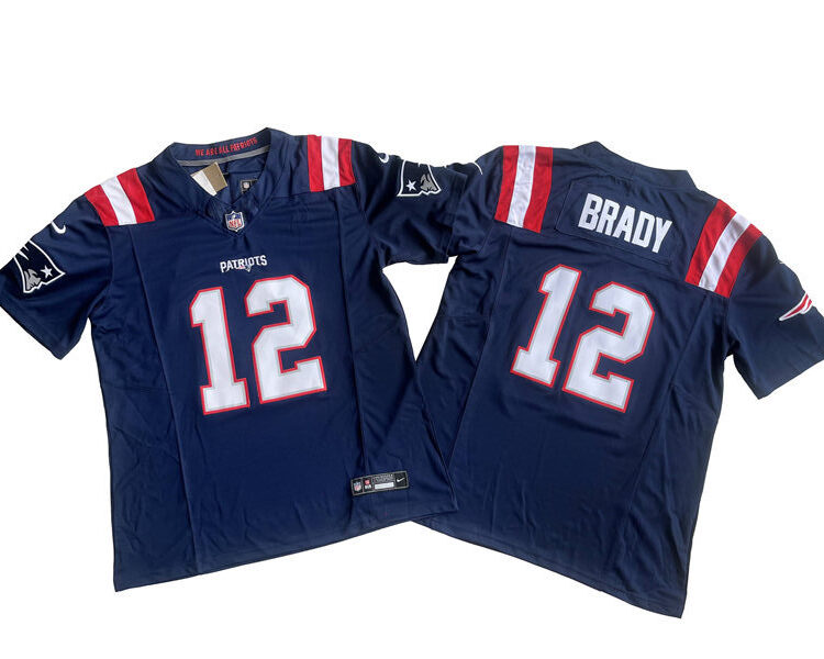 Men's New England Patriots #12 Tom Brady Navy 2023 F.U.S.E. Vapor Limited Player Jersey