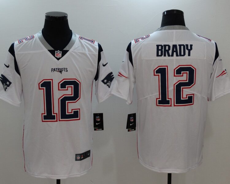 Men's New England Patriots #12 Tom Brady White Nike 2023 F.U.S.E. Vapor Limited Jersey