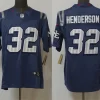 Mens New England Patriots #32 TreVeyon Henderson Storm Blue Rivalries Collection F.U.S.E. Limited Jersey