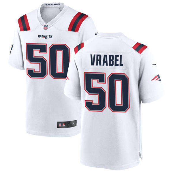 Mens New England Patriots #50 Mike Vrabel Nike White Vapor F.U.S.E. Limited Jersey