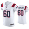 Mens New England Patriots #60 David Andrews Nike White Vapor Untouchable Limited Jersey
