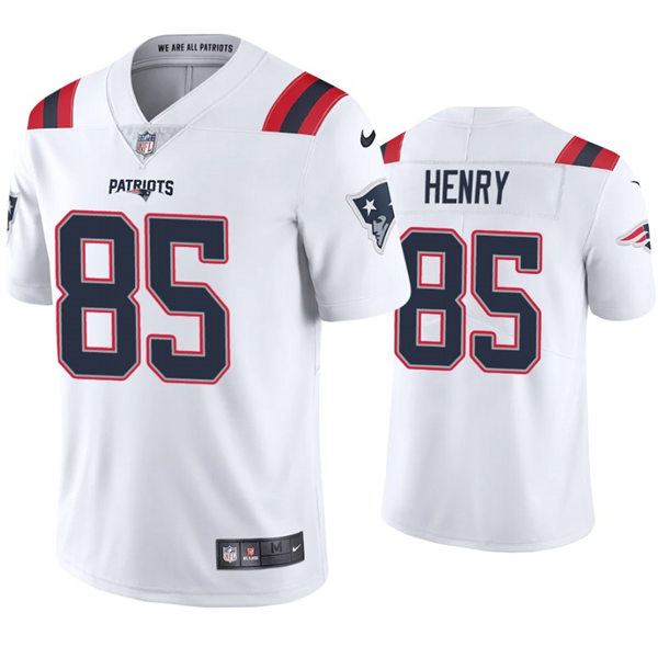 Mens New England Patriots #85 Hunter Henry Nike White Vapor F.U.S.E. Limited Jersey