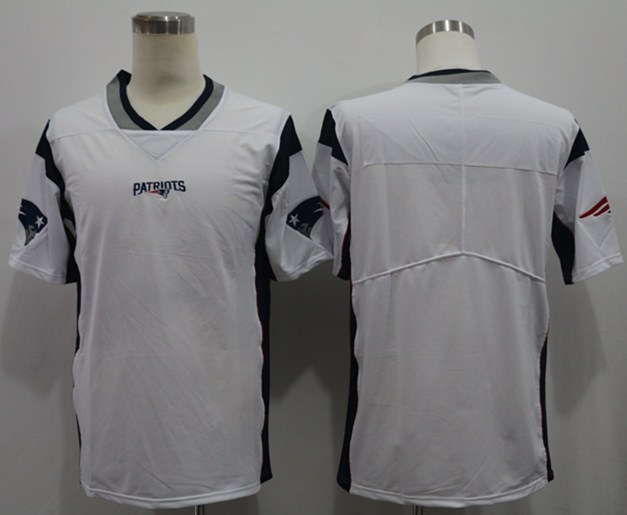 Men's New England Patriots Blank White Nike Vapor Untouchable Limited Team Jersey