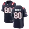 Men's New England Patriots Retired Player #80 Troy Brown Nike Navy Vapor F.U.S.E. Limited Jersey