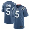 Mens New England Patriots #5 Dre'Mont Jones Storm Blue Rivalries Collection F.U.S.E. Limited Jersey