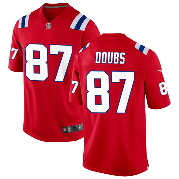Mens New England Patriots #87 Romeo Doubs Nike Red Alternate Vapor F.U.S.E. Limited Jersey