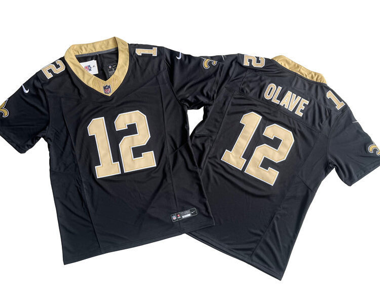 Men's New Orleans Saints #12 Chris Olave Nike Black 2023 F.U.S.E. Vapor Limited Jersey