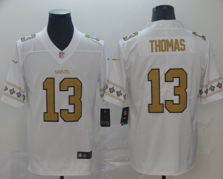 Men's New Orleans Saints #13 Michael Thomas Nike NFL team logo cool edition jerseys