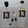 Men's New Orleans Saints #13 Michael Thomas White Gold Retro Football Jersey