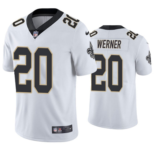 Mens New Orleans Saints #20 Pete Werner Nike White Vapor Untouchable Limited Jersey