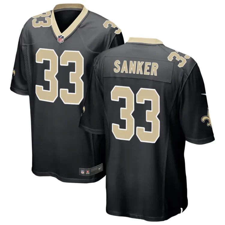 Mens New Orleans Saints #33 Jonas Sanker Nike Black Vapor F.U.S.E Limited Jersey