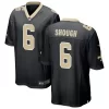 Mens New Orleans Saints #6 Tyler Shough Nike Black Vapor F.U.S.E Limited Jersey