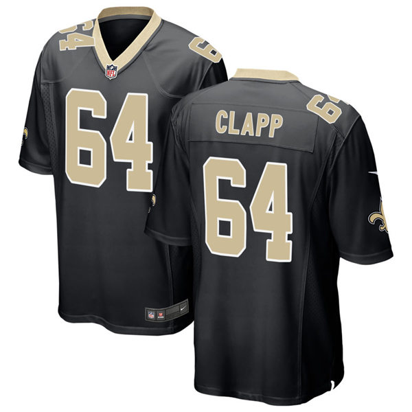Mens New Orleans Saints #64 Will Clapp Nike Black Vapor Untouchable Limited Jersey