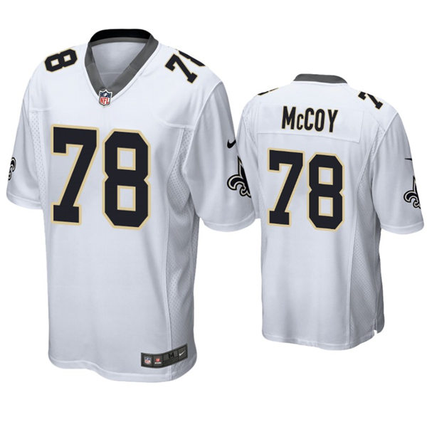 Mens New Orleans Saints #78 Erik McCoy Nike White Vapor Untouchable Limited Jersey