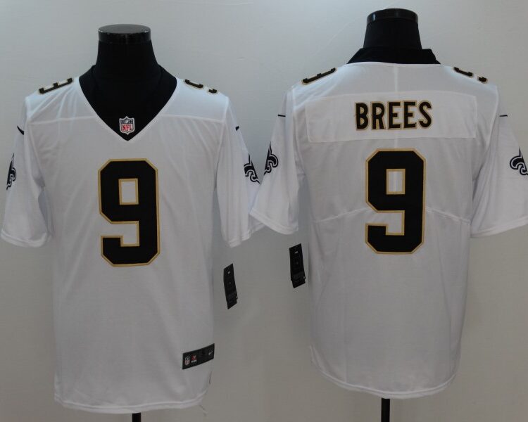 Men's New Orleans Saints #9 Drew Brees White Nike Vapor Untouchable Limited Jersey