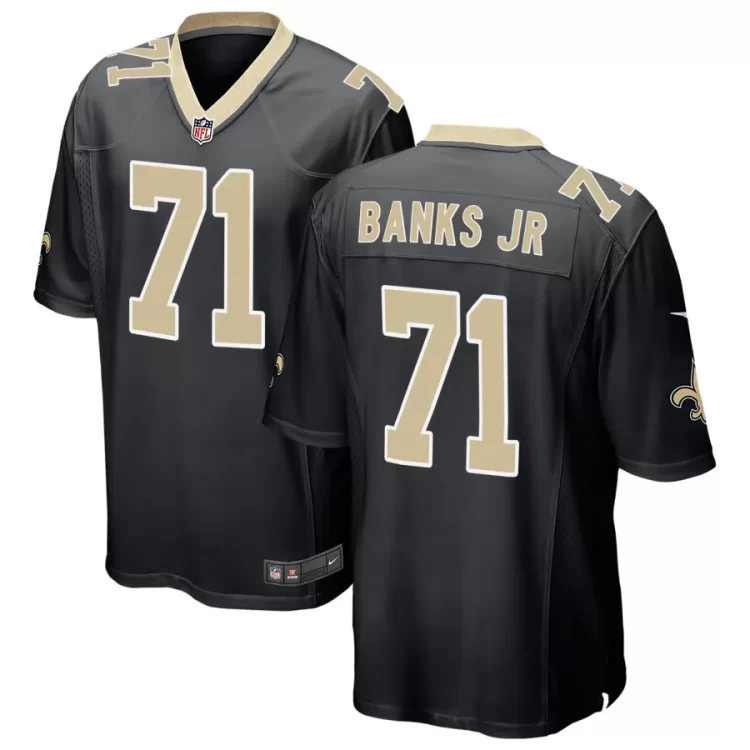 Mens New Orleans Saints #71 Kelvin Banks Jr. Nike Black Vapor F.U.S.E Limited Jersey