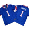 Men's New York Giants #1 Malik Nabers Nike Royal Classic Limited Jersey