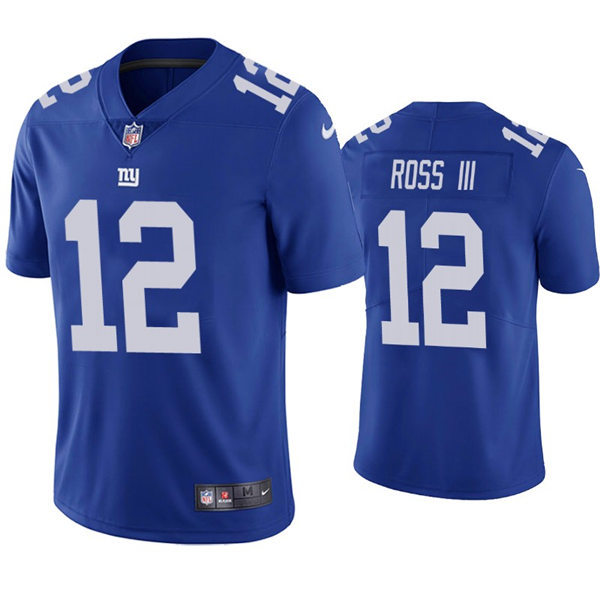 Mens New York Giants #12 John Ross III Nike Royal Team Color Vapor Untouchable Limited Jersey