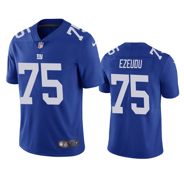 Men's New York Giants #75 Joshua Ezeudu Nike Royal Team Color Vapor Untouchable Limited Jersey