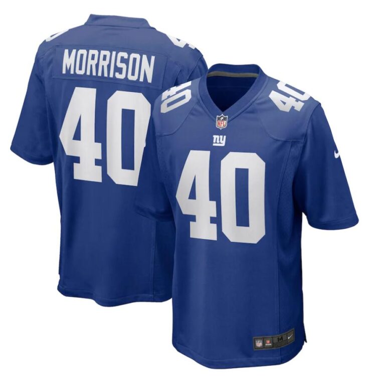Mens New York Giants Retired Player #40 Joe Morrison Nike Royal Team Color Vapor Untouchable Limited Jersey