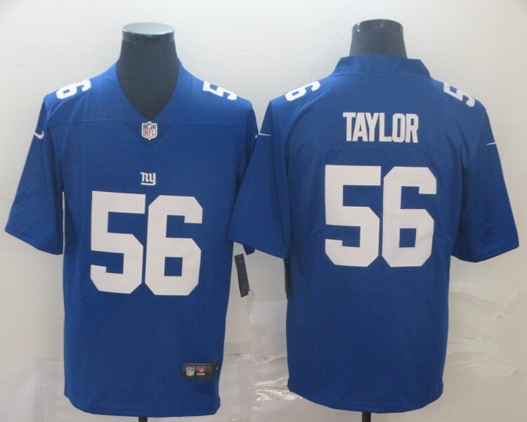 Men's New York Giants Retired Player #56 Lawrence Taylor Nike Royal Team Color Vapor Untouchable Limited Jersey