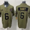 Men's New York Giants #6 Jaxson Dart Nike 2025 Salute to Service Limited Jersey - Olive