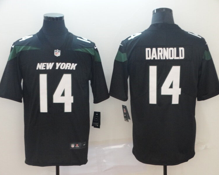 Men's New York Jets #14 Sam Darnold Black Nike NFL Vapor Limited Jersey