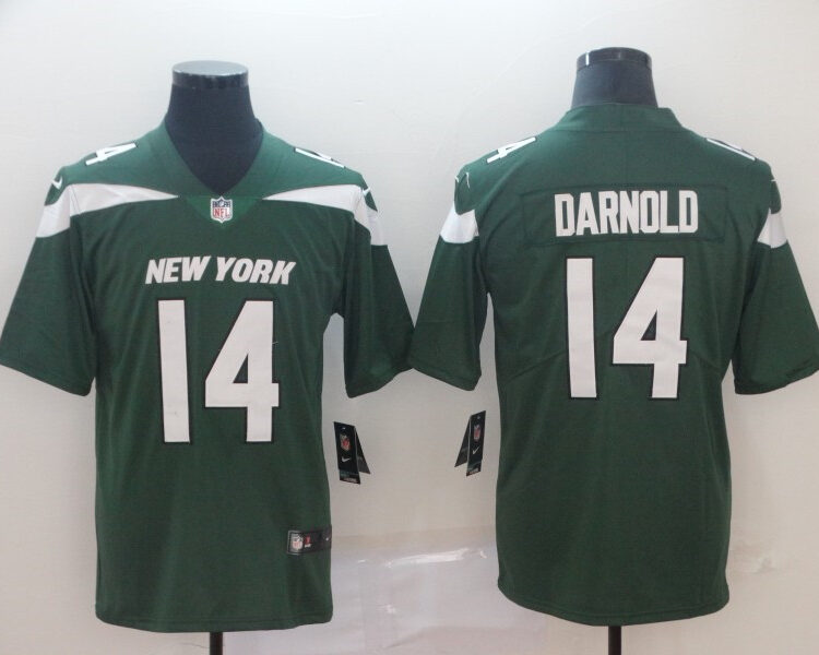 Men's New York Jets #14 Sam Darnold Green Nike NFL Vapor Limited Jersey