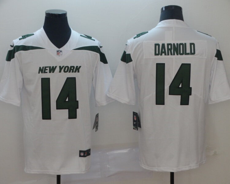 Men's New York Jets #14 Sam Darnold Nike White NFL Vapor Limited Jersey