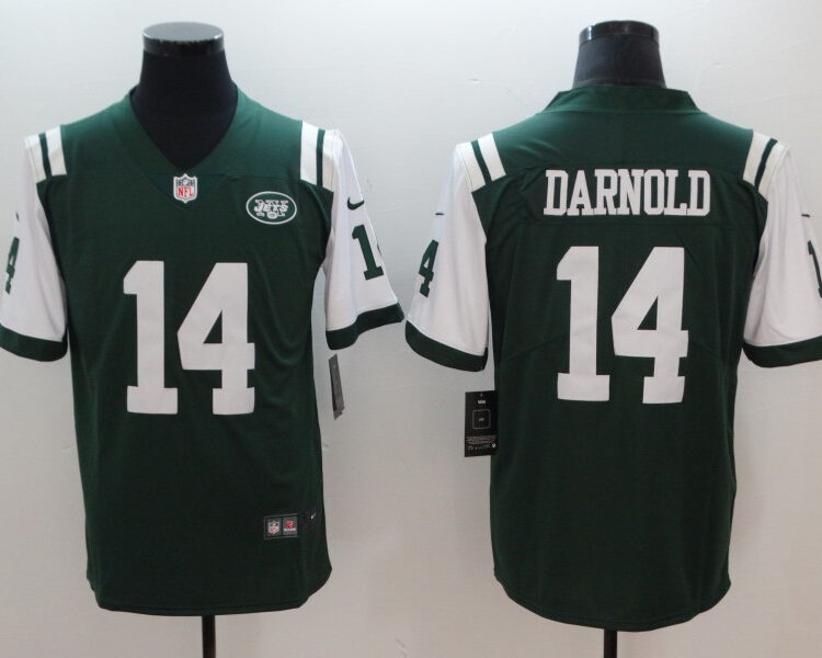Men's New York Jets #14 Sam Darnold Previous Green Nike NFL Vapor Limited Jersey