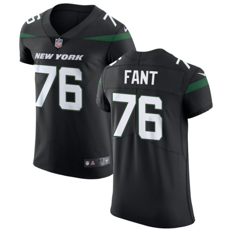Mens New York Jets #76 George Fant  Nike Black Alternate Limited Jersey