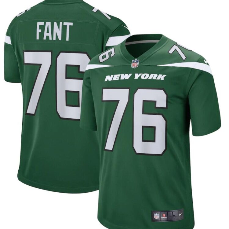 Mens New York Jets #76 George Fant  Nike Gotham Green Vapor Limited Jersey