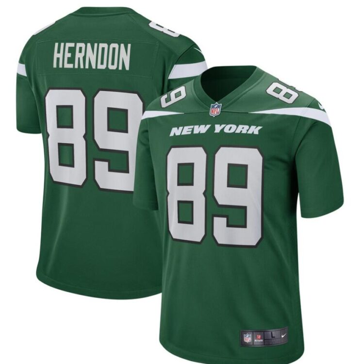 Men's New York Jets #89 Chris Herndon Nike Gotham Green Vapor Limited Jersey