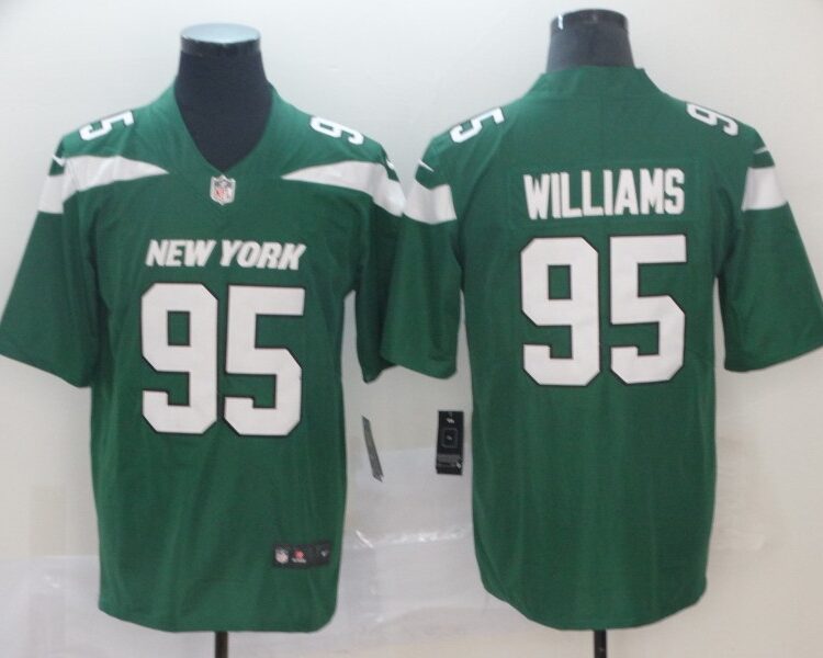 Men's New York Jets #95 Quinnen Williams Green Nike NFL Vapor Limited Jersey