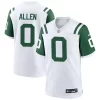 Men's New York Jets #0 Braelon Allen White Alternate Classic Limited Jersey