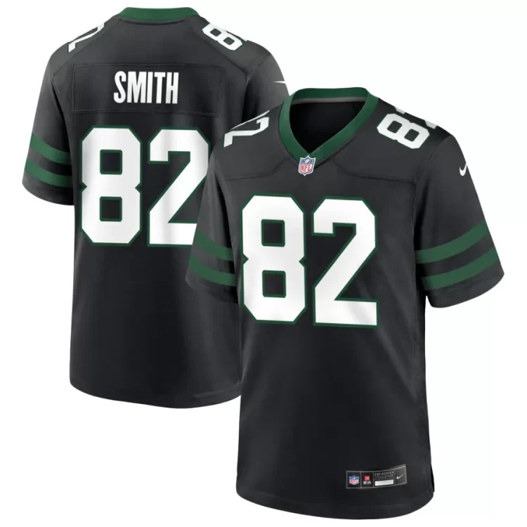 Men's New York Jets #82 Arian Smith Nike Black Alternate Legacy F.U.S.E. Limited Jersey