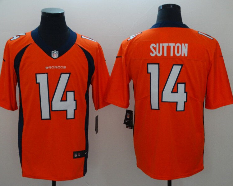 Men's Denver Broncos #14 Courtland Sutton Orange Nike NFL Vapor Untouchable Limited Jersey