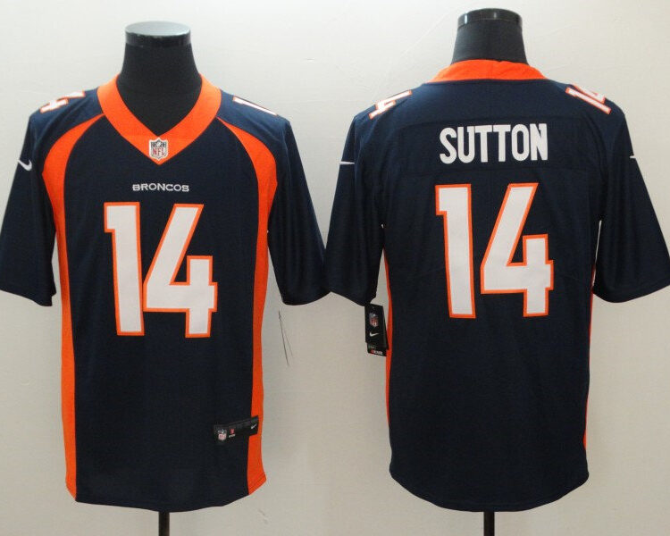 Men's Denver Broncos #14 Courtland Sutton White Nike NFL Vapor Untouchable Limited Jersey