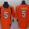 Men's Denver Broncos #5 Joe Flacco Orange Nike NFL Vapor Untouchable Limited Jersey