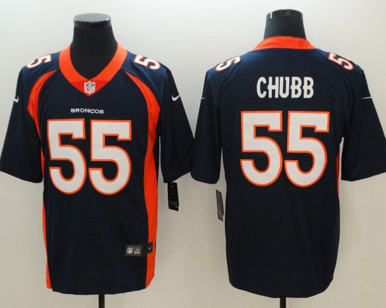 Men's Denver Broncos #55 Bradley Chubb Navy Nike NFL Vapor Untouchable Limited Jersey