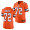 Men's Denver Broncos #72 Garett Bolles Orange Nike NFL Vapor Untouchable Color Rush Limited Player Jersey